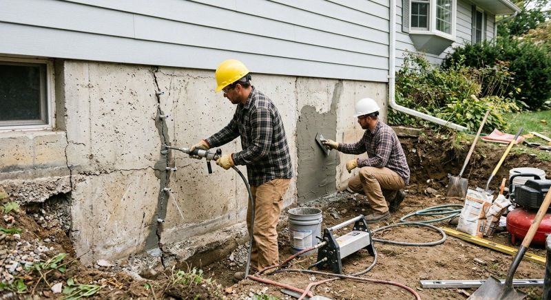 Basement Foundation Repair in Colchester, CT