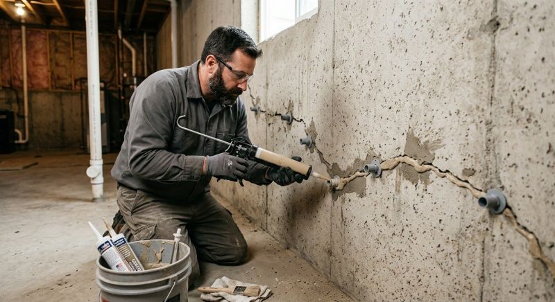 Basement Foundation Repair in Groton, CT