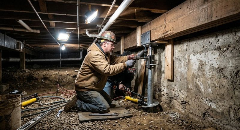Basement Underpinning in Mystic, CT