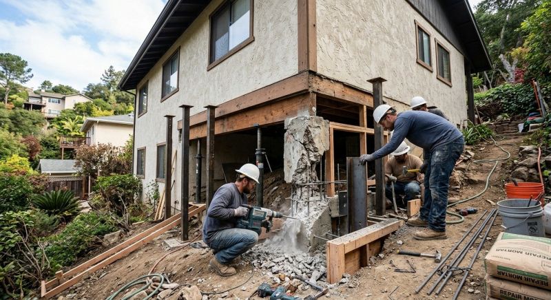 Concrete Foundation Repair in Quaker Hill, CT
