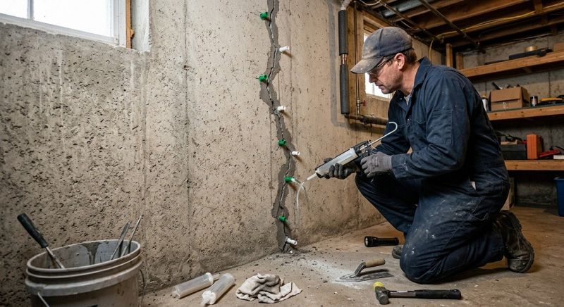 Cracked Basement Floor Repair in Mystic, CT