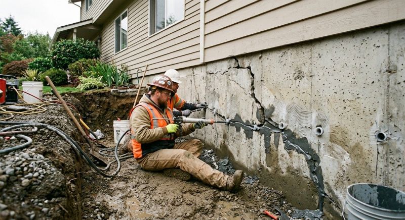 Cracked Foundation Repair in East Haddam, CT