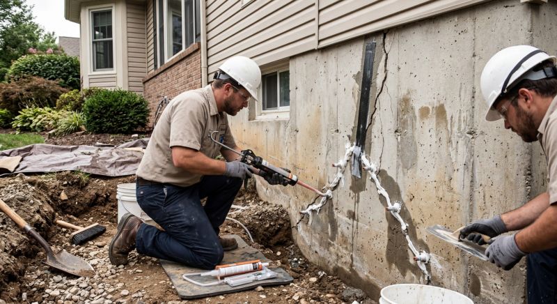 Cracked Foundation Repair in Niantic, CT