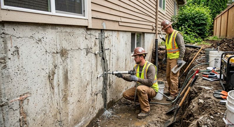 Cracked Foundation Repair in North Stonington, CT