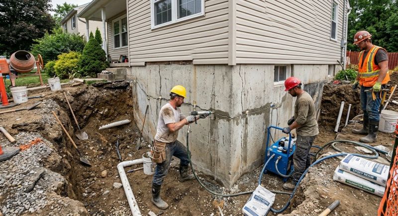 Cracked Foundation Repair in Pawcatuck, CT
