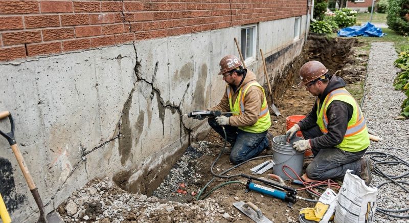 Cracked Foundation Repair in Quaker Hill, CT
