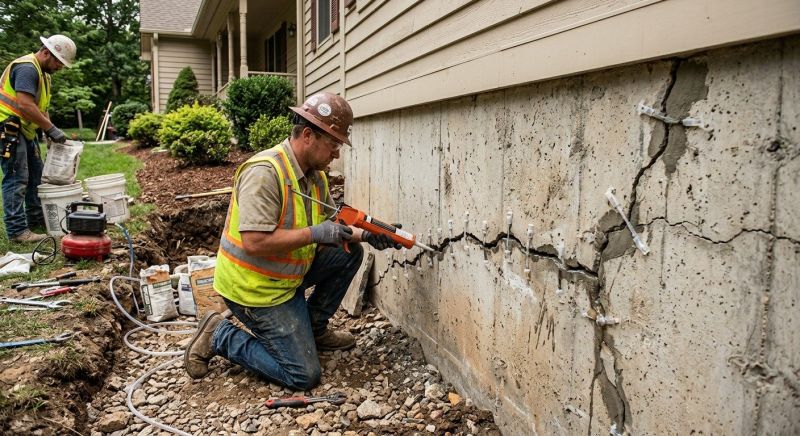 Cracked Foundation Repair in Quaker Hill, CT