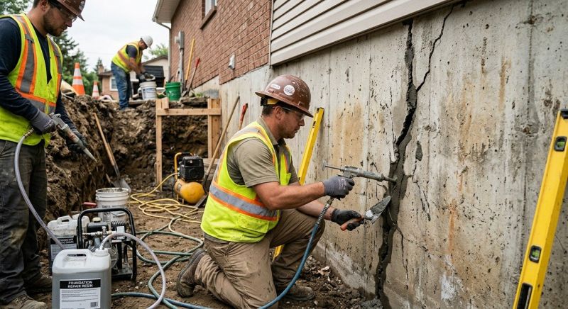Cracked Foundation Repair in Salem, CT