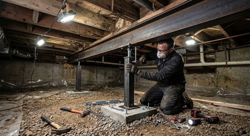 Crawlspace Structural Repair in Mystic, CT