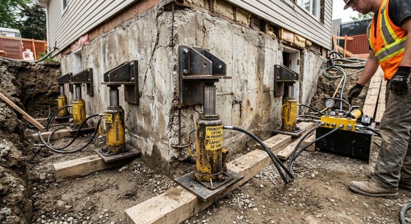 Foundation Jacking in Groton, CT