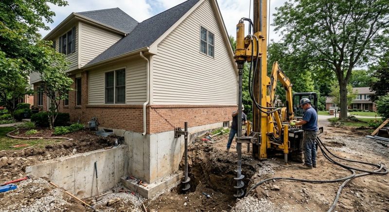 Helical Piers Installation in Mystic, CT
