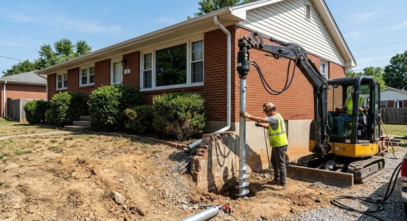 Helical Pile Installation in Mystic, CT