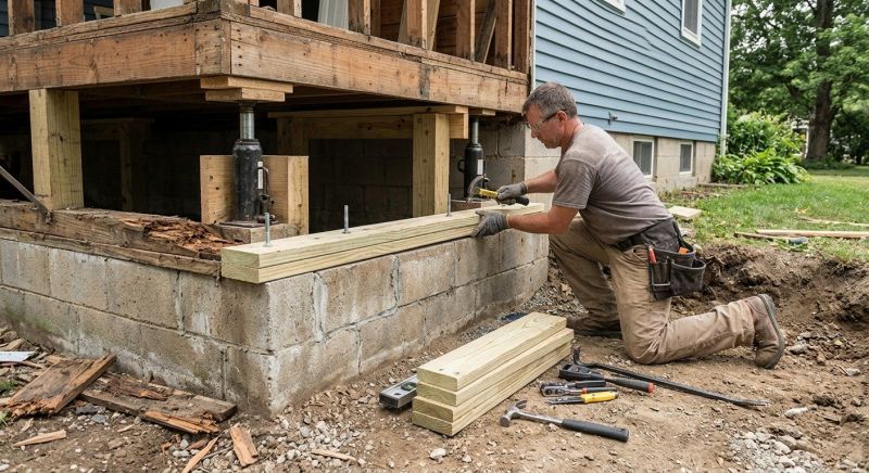 House Foundation Repair in Waterford, CT