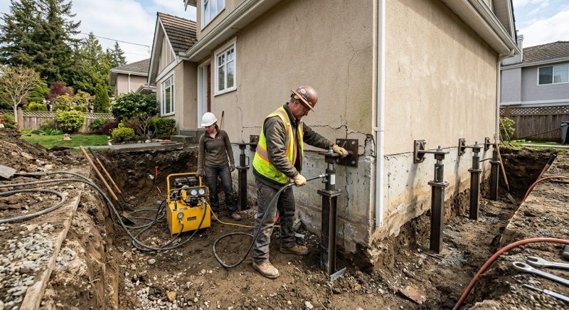 Sinking Foundation Repair in Mystic, CT