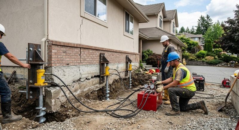 Sinking Foundation Repair in New London, CT