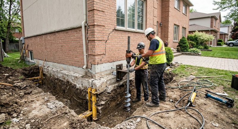 Sinking Foundation Repair in Norwich, CT