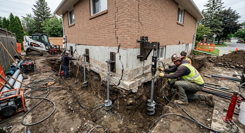 Sinking Foundation Repair in Pawcatuck, CT