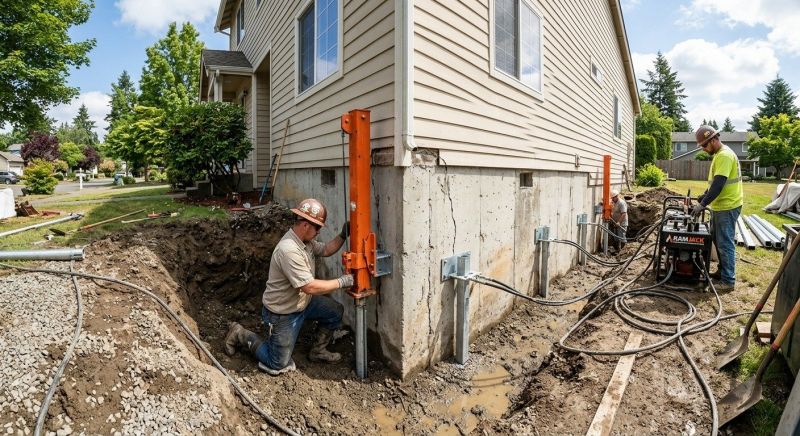 Sinking Foundation Repair in Plainfield, CT