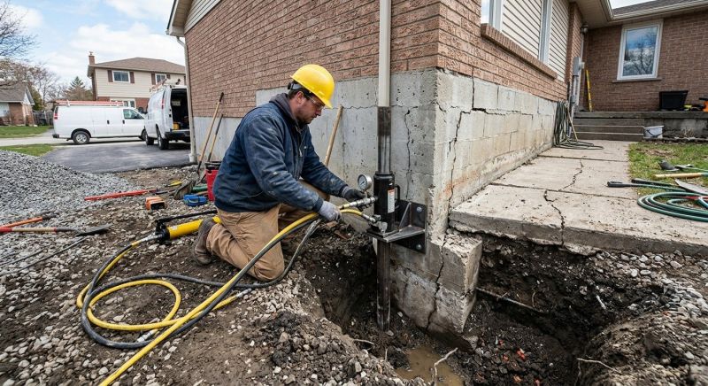 Sinking Foundation Repair in Stonington, CT