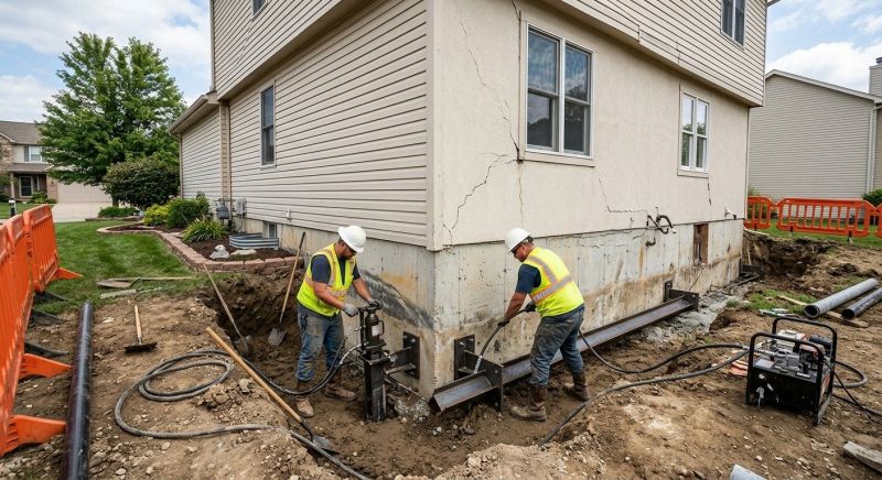 Sinking Foundation Repair in Westerly, RI