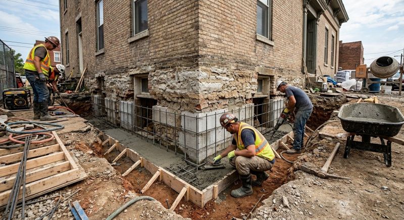 Structural Underpinning in Mystic, CT